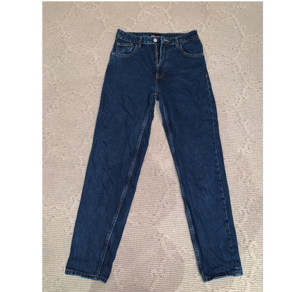 Zara, High-Rise Straight Leg Jeans, Size 34